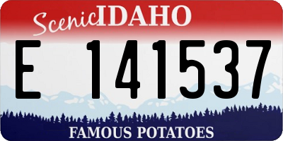ID license plate E141537