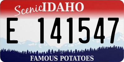 ID license plate E141547
