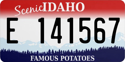 ID license plate E141567