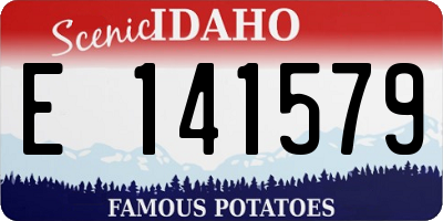 ID license plate E141579