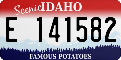 ID license plate E141582