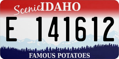 ID license plate E141612