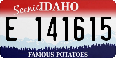ID license plate E141615