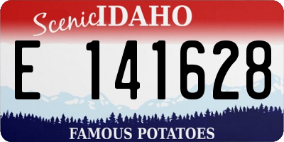 ID license plate E141628