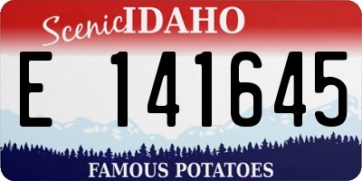 ID license plate E141645