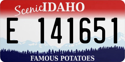 ID license plate E141651