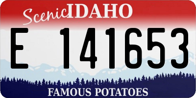 ID license plate E141653