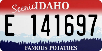ID license plate E141697