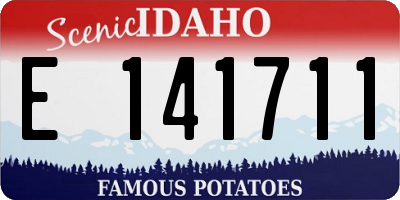 ID license plate E141711