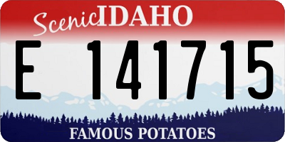ID license plate E141715