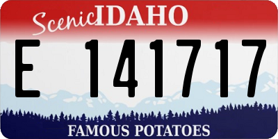 ID license plate E141717