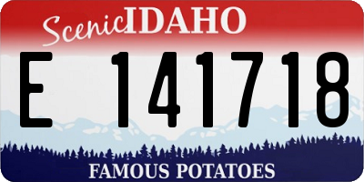 ID license plate E141718