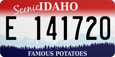 ID license plate E141720