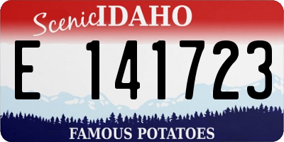 ID license plate E141723