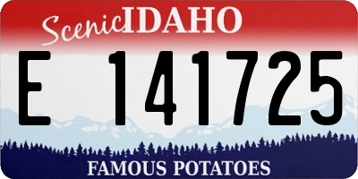 ID license plate E141725
