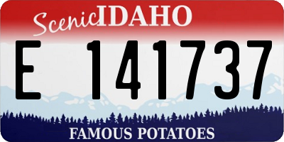ID license plate E141737