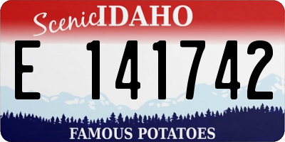ID license plate E141742