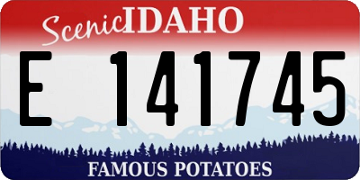 ID license plate E141745