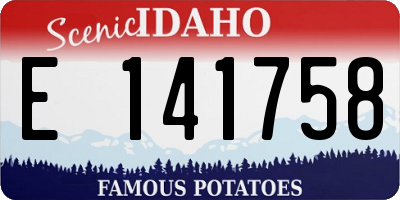 ID license plate E141758