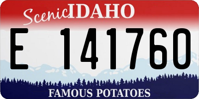 ID license plate E141760