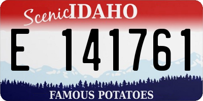 ID license plate E141761