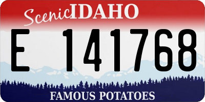 ID license plate E141768
