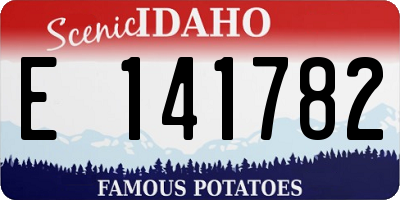 ID license plate E141782