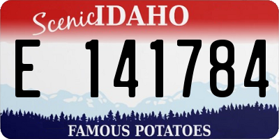 ID license plate E141784