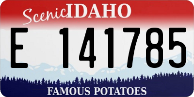 ID license plate E141785