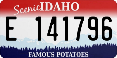 ID license plate E141796