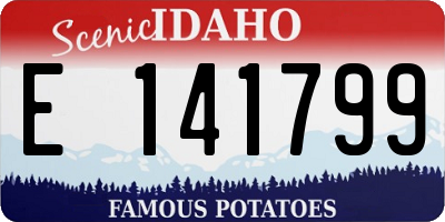 ID license plate E141799