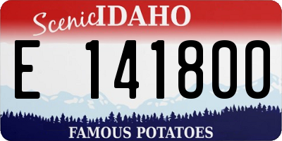 ID license plate E141800