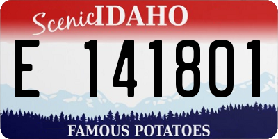 ID license plate E141801