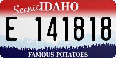 ID license plate E141818
