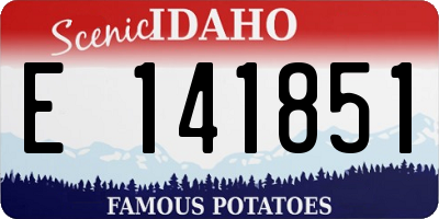 ID license plate E141851