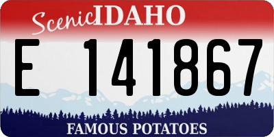 ID license plate E141867