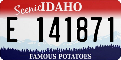 ID license plate E141871