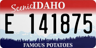 ID license plate E141875