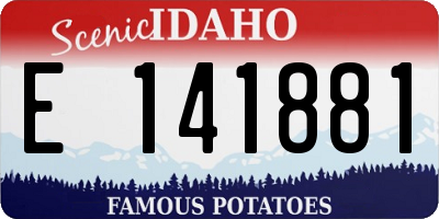 ID license plate E141881