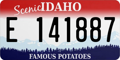 ID license plate E141887