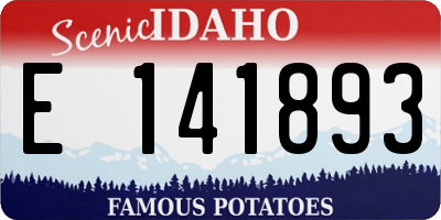 ID license plate E141893