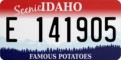 ID license plate E141905