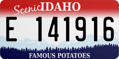ID license plate E141916