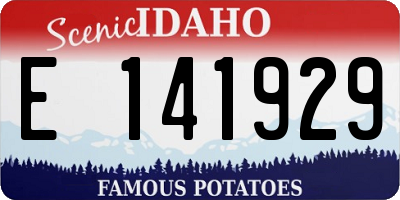 ID license plate E141929