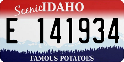 ID license plate E141934