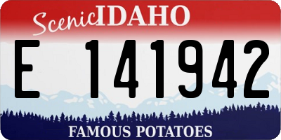 ID license plate E141942