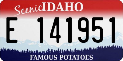 ID license plate E141951