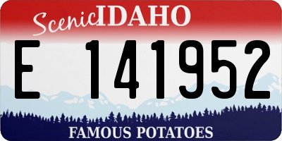 ID license plate E141952
