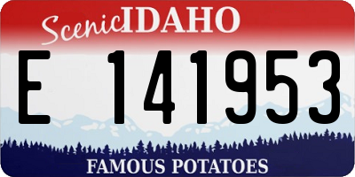 ID license plate E141953