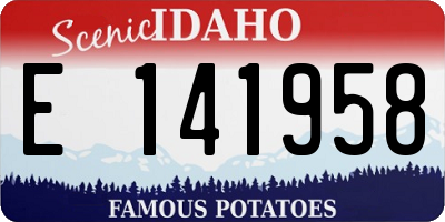 ID license plate E141958